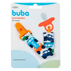 BUBA BABY PRENDEDOR DE CHUPETA CARRINHOS x 1