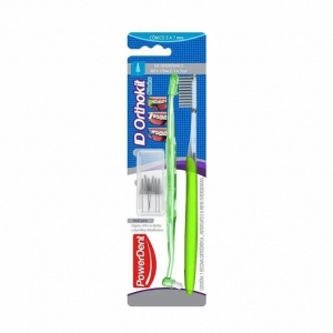 POWERDENT KIT ORTODONTICO ESCOVA + REFIL CONICO 03 E 07MM - REF 1350 x 1