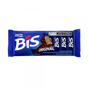 Wafer Recheio e Cobertura Chocolate Lacta Bis Pacote 100,8g