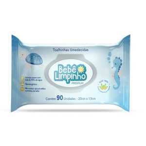 BEBE LIMPINHO TOLHA UMED PREMIUM C/90 - A010208