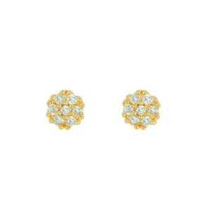 BRINCO GOTAS DE OURO ZIRCONIA BABY LUXO