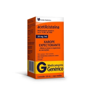 Acetilcisteina Xarope Genérico Uniao Quimica 20mg/ml 120ml