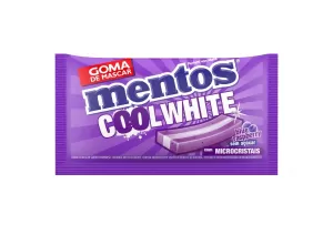 Goma de Mascar Blue Raspberry Zero Açúcar Mentos Cool White Envelope 8,5g