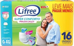 Fralda Lifree Calca Super Conforto G/XG 16 Unidades