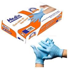 LUVAS MEDIX NITRILICA  AZUL - MEDIX - A004966