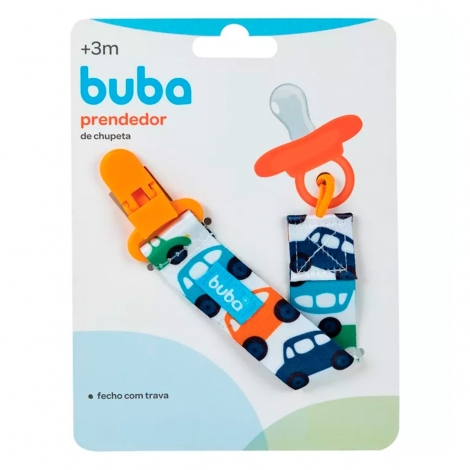 BUBA BABY PRENDEDOR DE CHUPETA CARRINHOS x 1