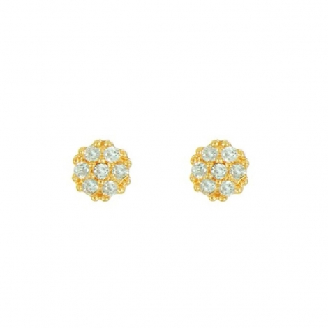 BRINCO GOTAS DE OURO ZIRCONIA BABY LUXO