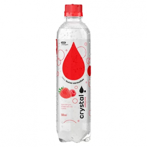 CRYSTAL LIQUIDO GARRAFA PLASTICA AGUA MINERAL SPARKLING FRUTAS VERMELHAS 510 ML x 1