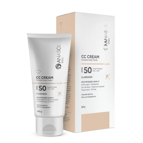 ANASOL DHU VISO FACIAL CC-CREAM UNIFORMIZADOR CLARO FPS 50 CR-DR BG X 60GR
